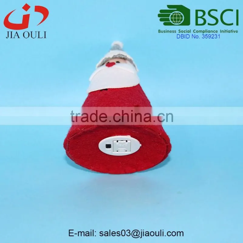 New design Christmas decoration with LED non-woven fabric Santa Claus doll