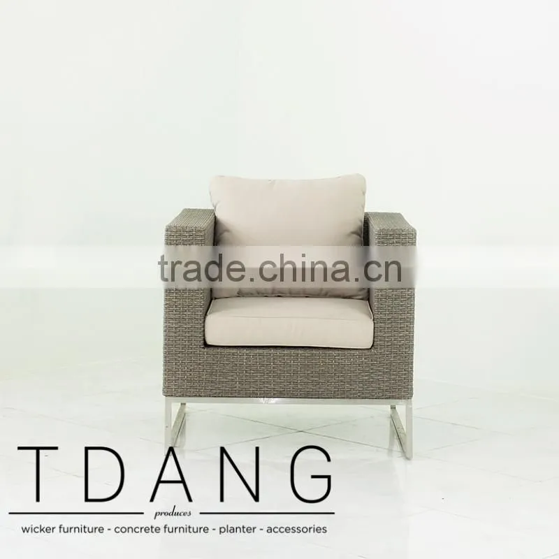 Coronado Wicker Chair with Stainless Steel Base - Contemporary Wicker Sofa Set