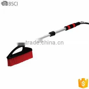 extendable aluminum handle snow brush with ice scraper