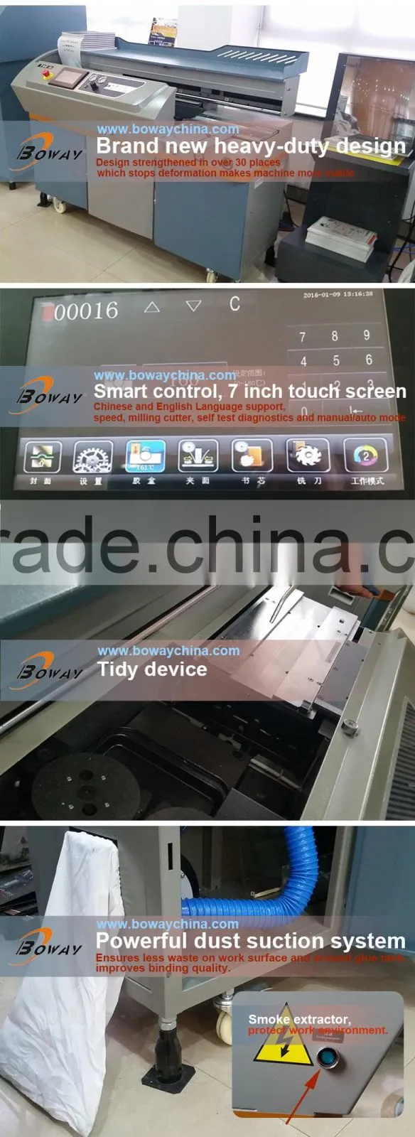 A3 A4 58mm thickness enhanced EVA Glue binding note book manufacturing machine