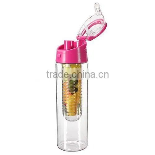 700mLCapacity Sports Healthy Fruit Juice Infuser Infusing Water Bottle Flip Lid