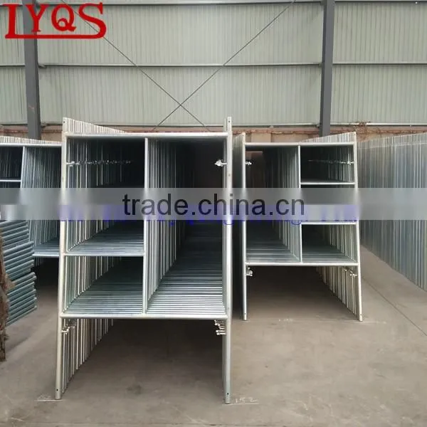 Steel walk through frame scaffolding platform