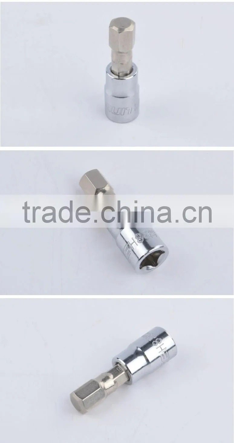 6.3mm hex screwdriver bit socket,1/4" hex bit socket ,6.3mm hex drive bit socket