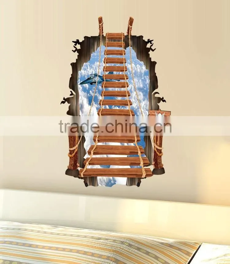 3D Creative Ladder Designs Fashion Wall Stickers Room Decor