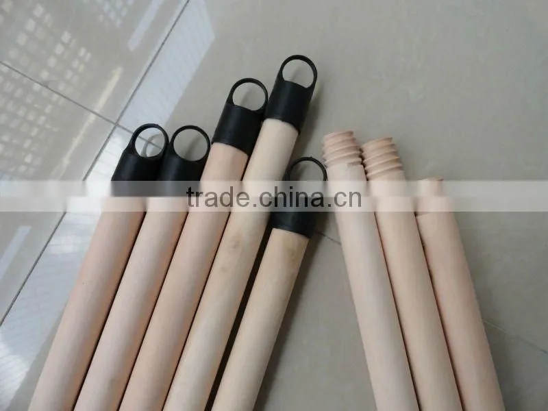 Black cap natural round wooden poles