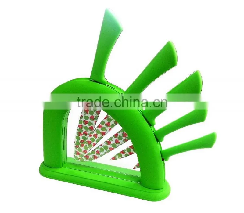 Colorful PP handle non-stick kitchen knives 3pcs knife set royal kitchen set
