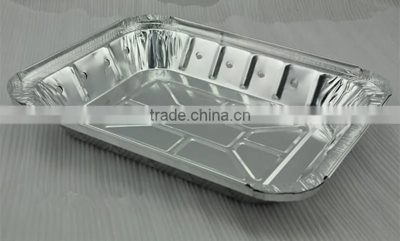 China made aluminum disposable BBQ tray,BBQ serving tray.