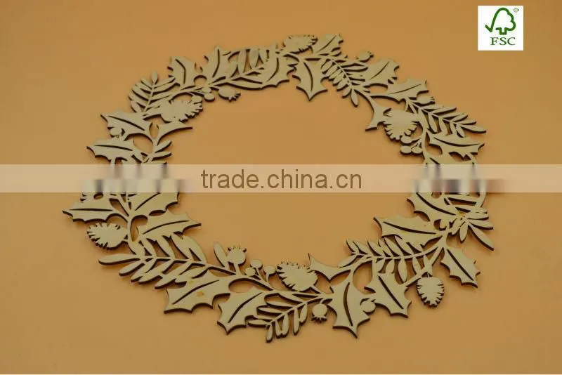 wood Christmas wreath decoration|craving wood olive wreath|home|Christmas decor