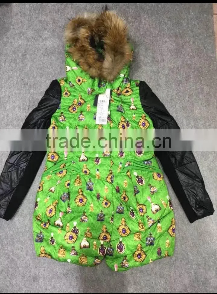 GZY down filled jacket warehouse guangzhou mixed coat winter anti-static cheap china stock 2017 good quality