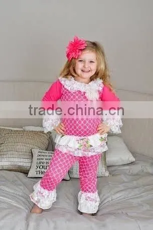 Wholesale cheap baby clothes boutique baby ruffle shorts and icing jogging pants