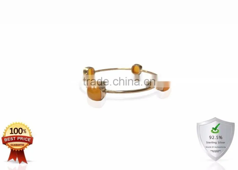 Sterling Silver Bracelets with Orange Carnelian Gemstone