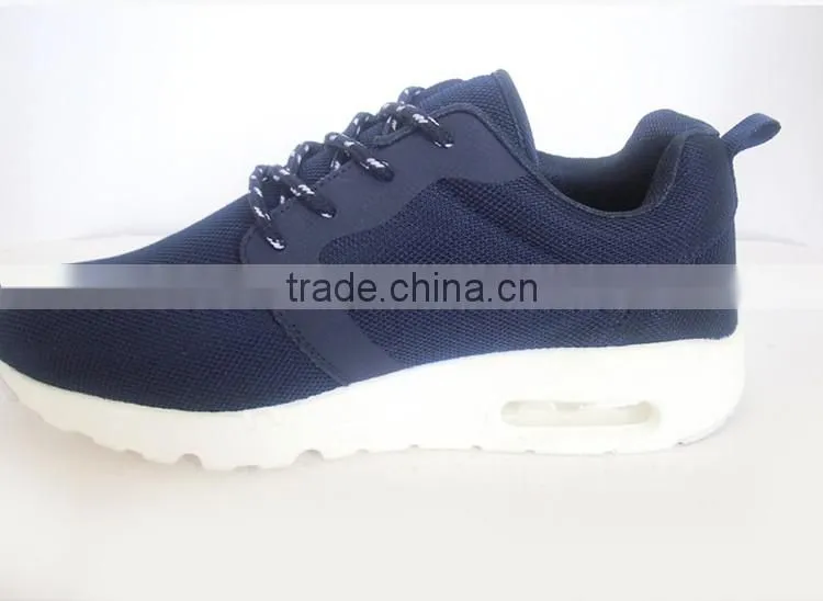 Air cushion outsole modern design deep blue color new model shoes 2017 men