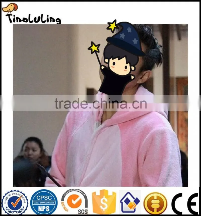 Autumn and winter cosplay costume cute rabbit flannel cartoon animal one piece sleepwear coral fleece long-sleeve lovers lounge