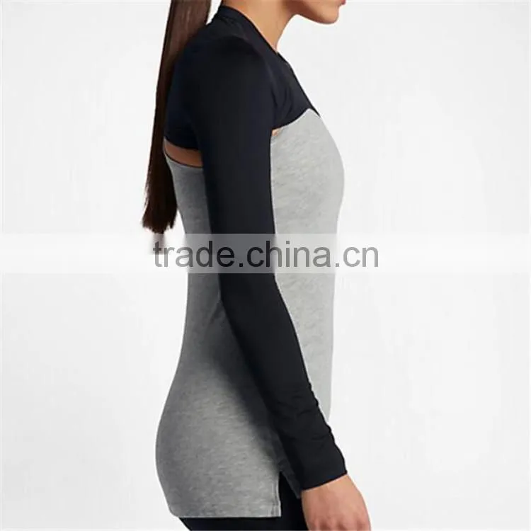 Women fashion style shirts hot sale long sleeve sport t-shirt