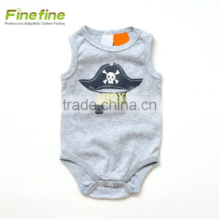 Eco Friendly Baby Clothes Unisex Sleeveless Organic Baby Romper