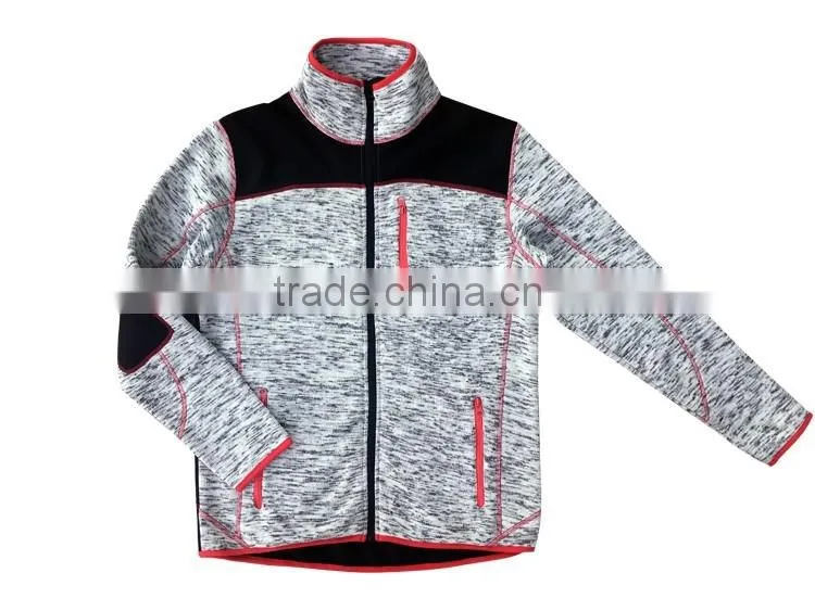 Fleece anoraks coarse needle polyester t mens knitted jacket