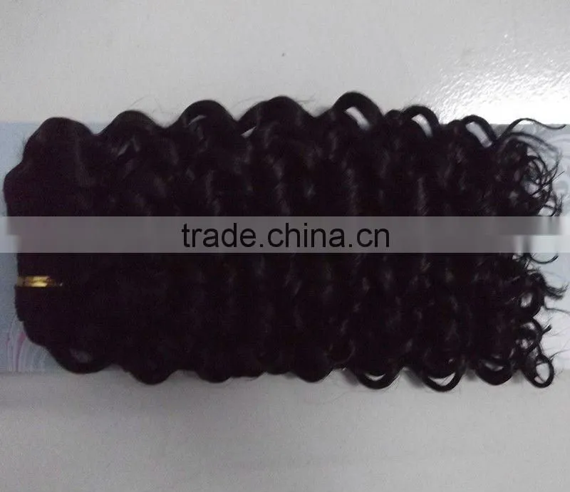 African curly weft hair extensions/hair weave hot selling