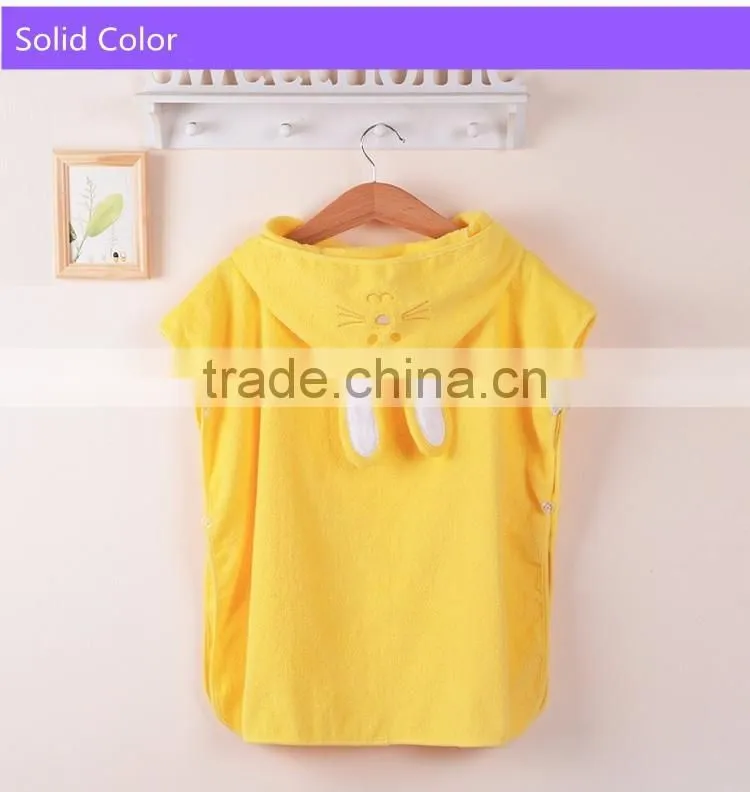 Children blanket poncho rabbit embroidery