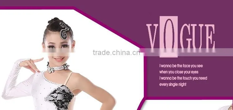 Girls Children Open Back Spliced Unequal Latin Dance Dress Kids Samba Tango Salsa Tassel Competition Dress