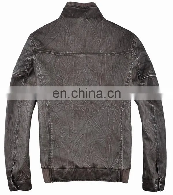 2015 new model designer crocodile leather jacket