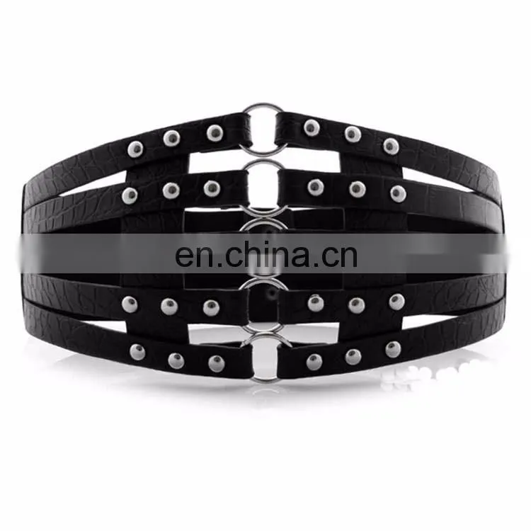 wholesale newest desgin extra wide belt waist cincher corset belt with rivet