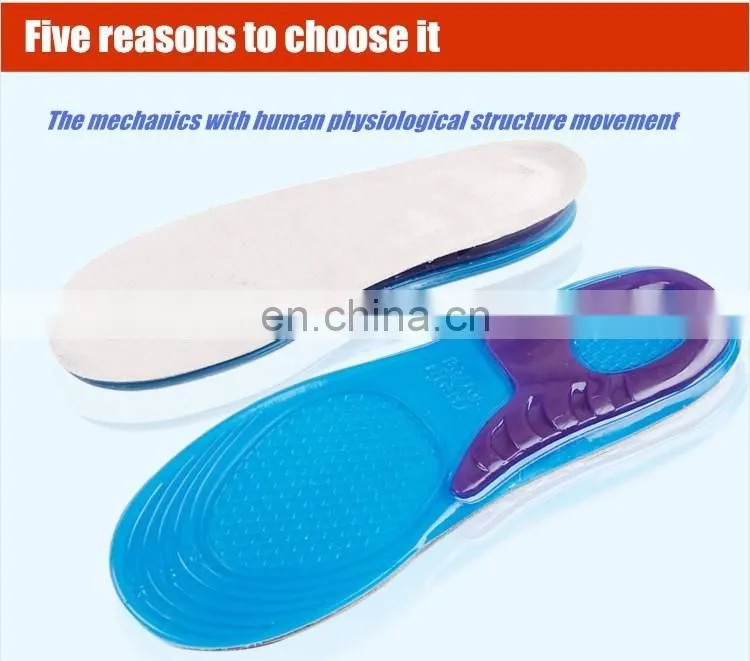 Sports Massaging Silicone Gel Insoles Arch Support Orthopedic Plantar Fasciitis Running Insole For shoes #YD0001