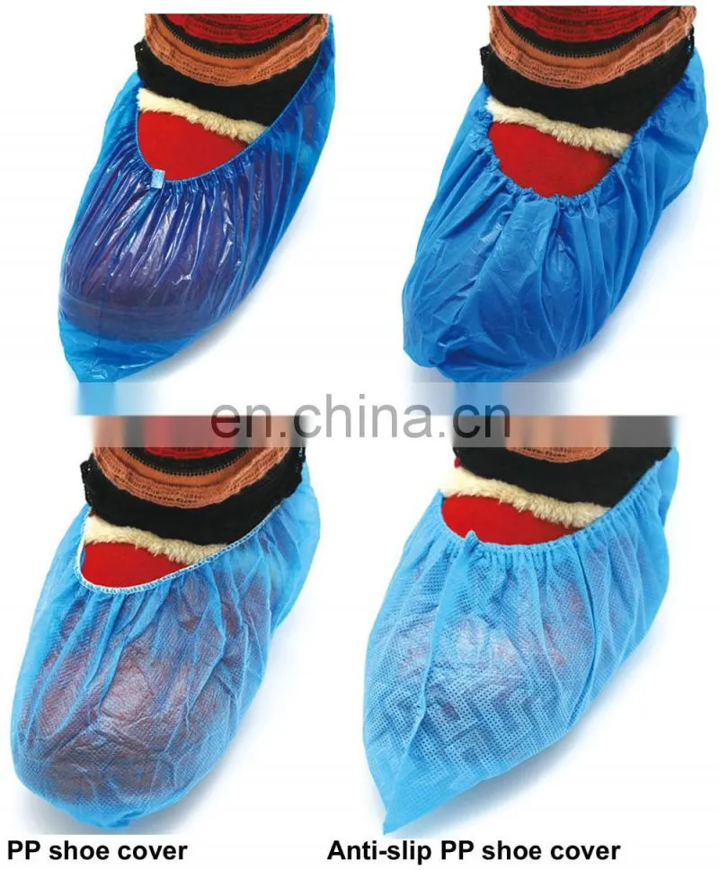 handmade PP nonwoven shoe cover with double elastics