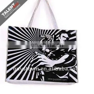 custom private silk screen printing fabric Shopping Bag