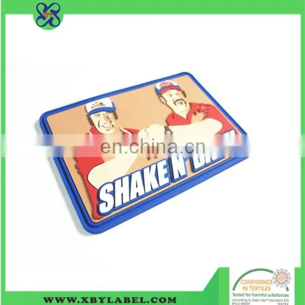 3D silicone clothing label/ iron on rubber patch