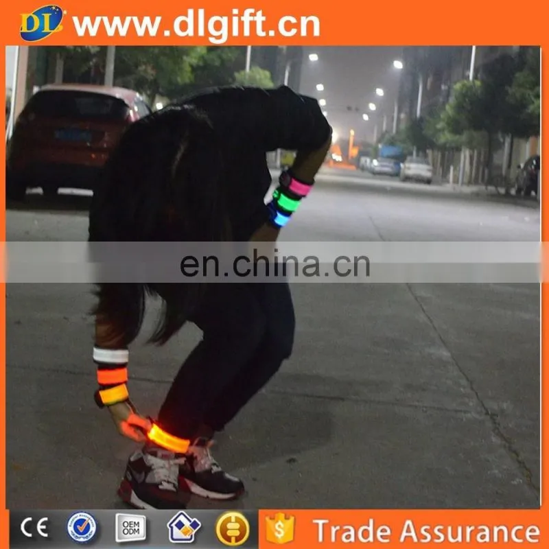 2016 running flashing slap led band bracelet for concert party Christmas
