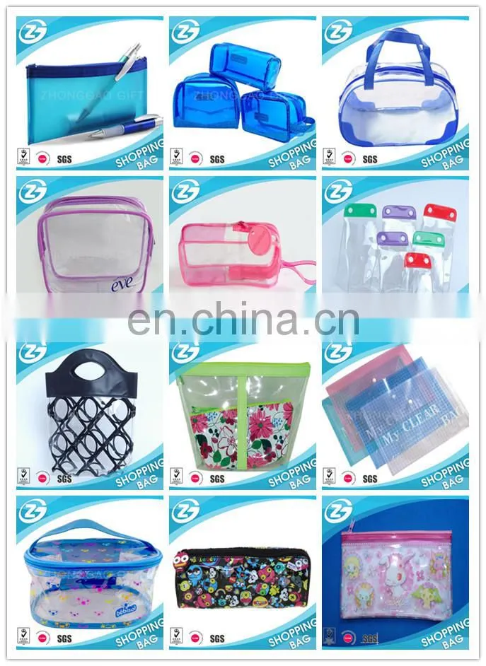 PVC Vinyl Soft Bag Drawstring Closure Cosmetic Pouch