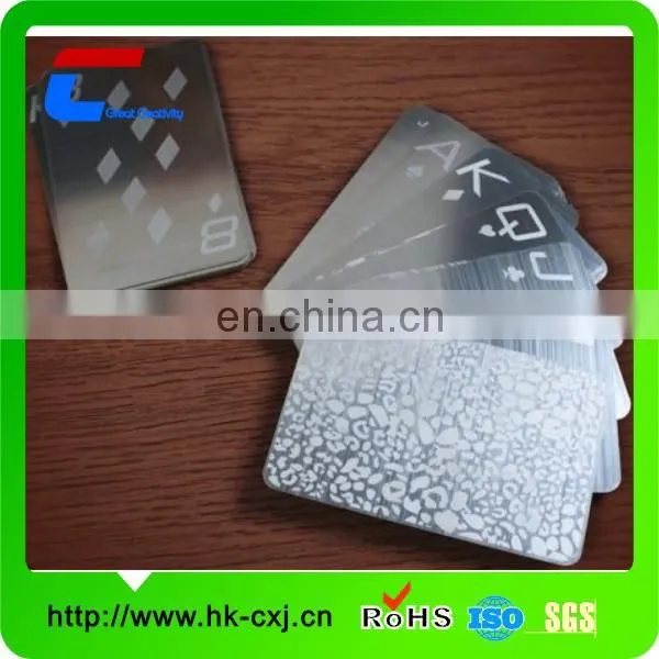 stainless steel playing cards