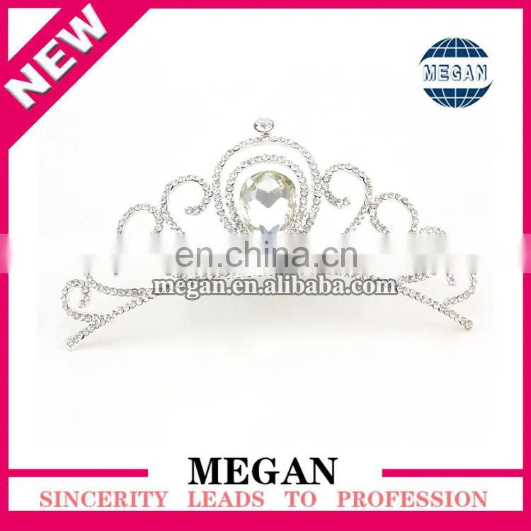 Women Wedding Crystal Flower Tiara Rhinestone Handmade Hair Crown