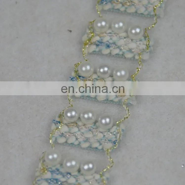 Italian design pearl beads trim for dresses decoration