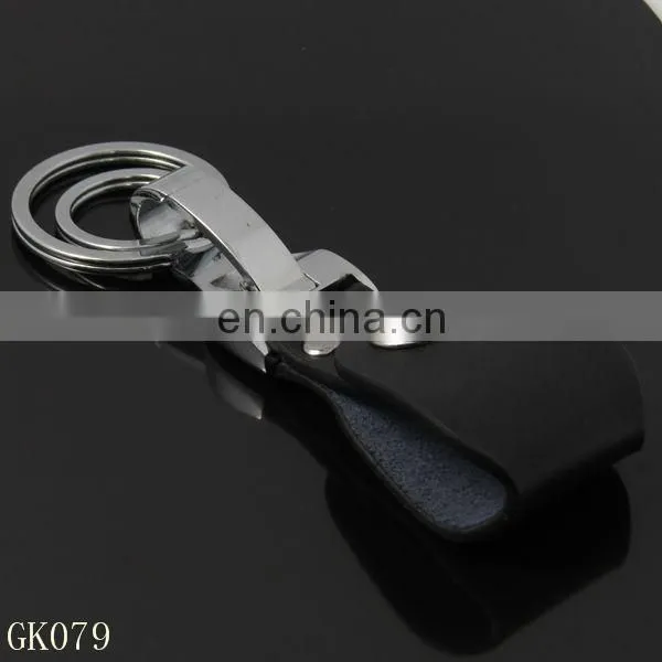 Genuine leather belt key chain with keyring-GK080