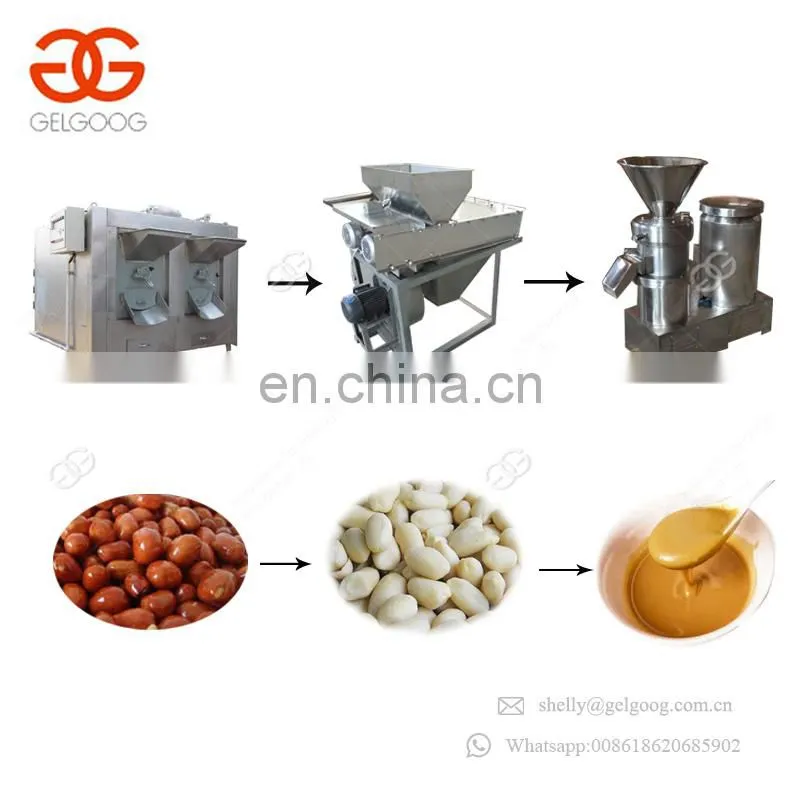 Multifunctional Groundnuts Paste Soybean Milk Peeling Grinding Processing Line Peanut Butter Maker Machine