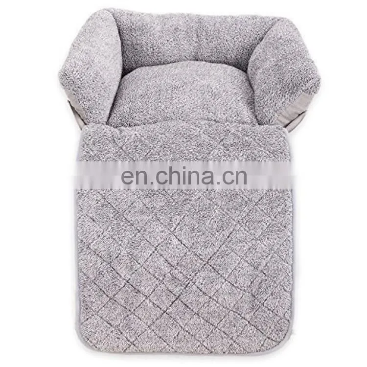 Plush Dog Bed Rectangle Warm Pet Bed, Creative Pattern Design