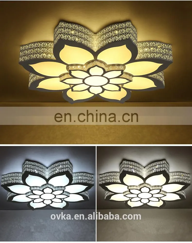 Creative flowers warm home lighting acrylic ceiling lamps