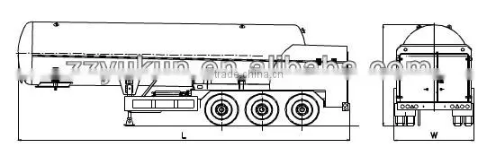 2014 HGJ9402GDY type lng trailer for filling station
