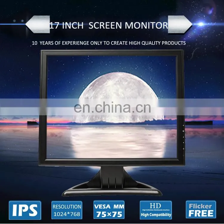 15 17 19 Inch Lcd Cctv Test Hd with 12V Dc Input Advertising Display Desktop Monitor