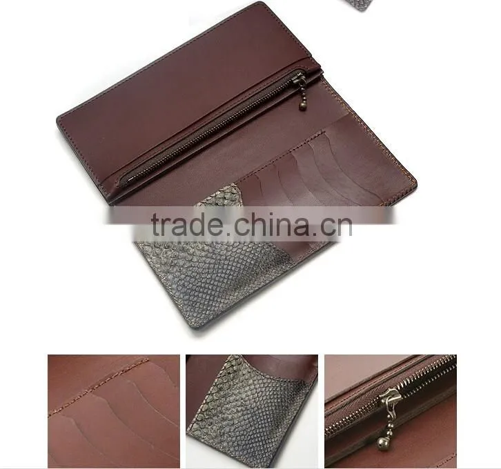 Custom Men Luxury Genuine Python Snake Skin Leather Clutch Bag Wallet