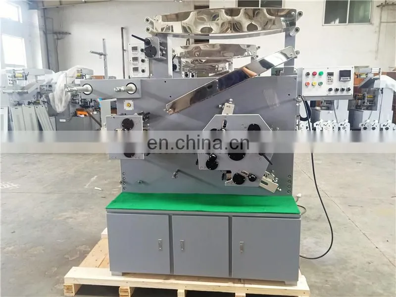 UGS42S double side coated nylon taffeta label flexo printer, barcode woven satin ribbon flexographic printing machine