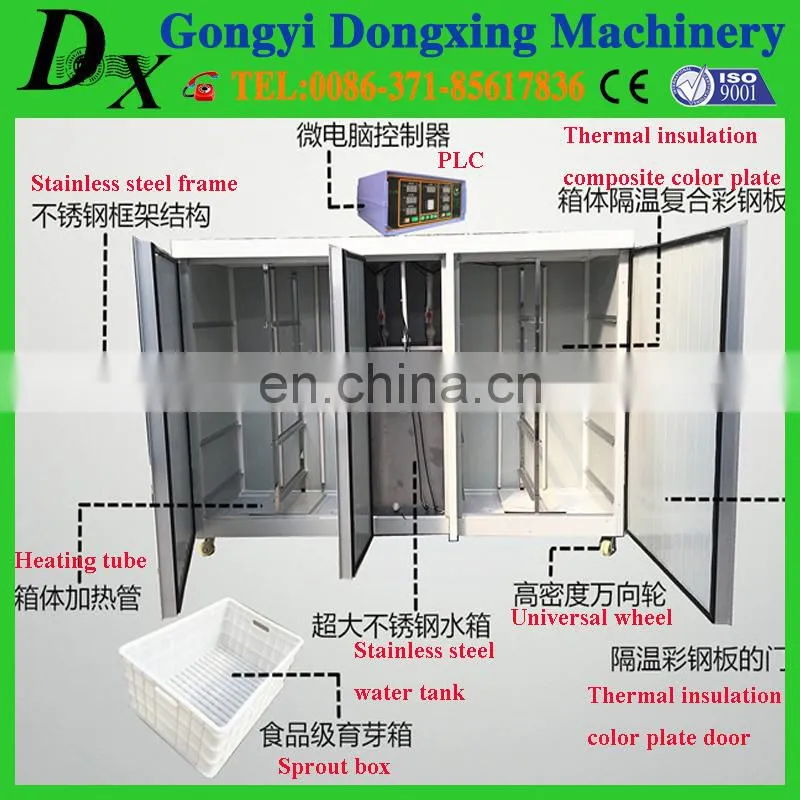 grass wheat barley fodder hydroponic green forage machine for sheep cow