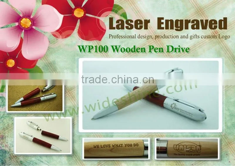 wooden pen set usb stick 16gb , Made in Taiwan, promotion pen drive