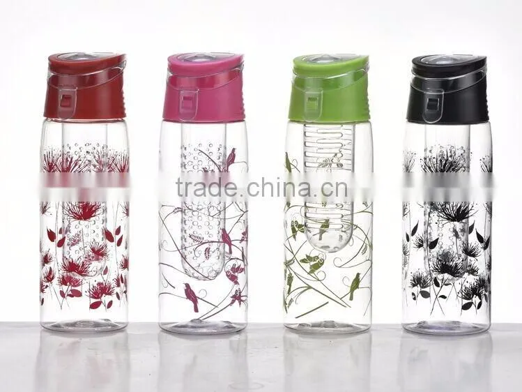 New style leak proof water bottle with fruit infuser