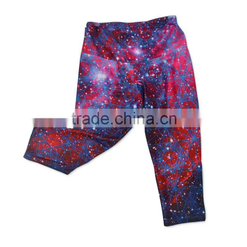 Girls' custom sublimation slim fit gym short