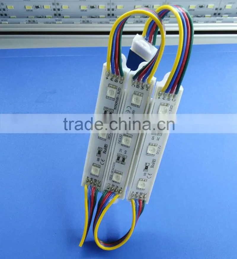 RGB LED Module 5050 3 Chips DC12V 0.72W IP65 Waterproof