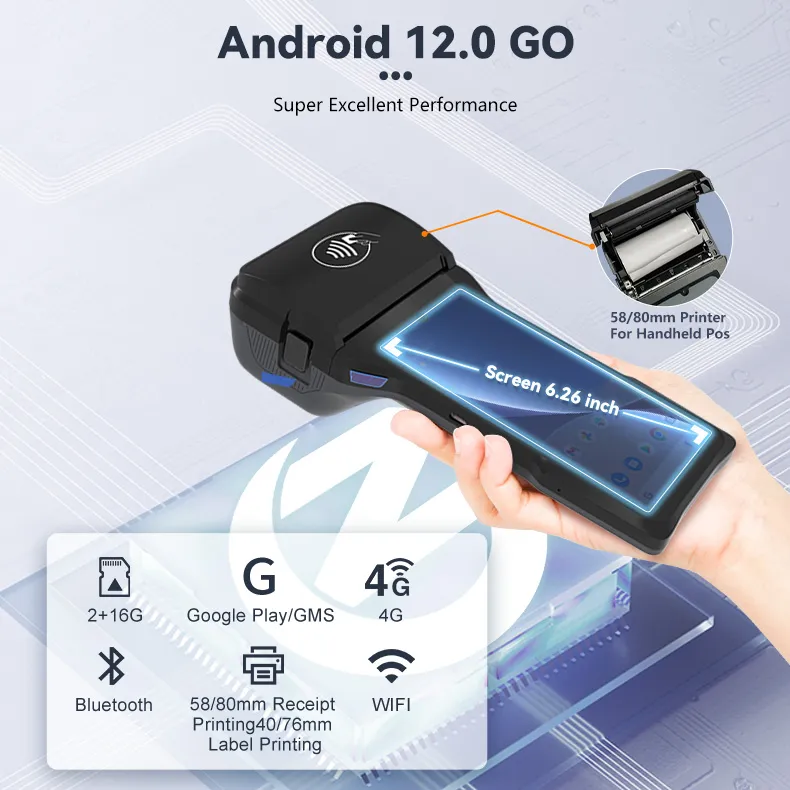 Z93 mobile POS for restaurant order taking and billing