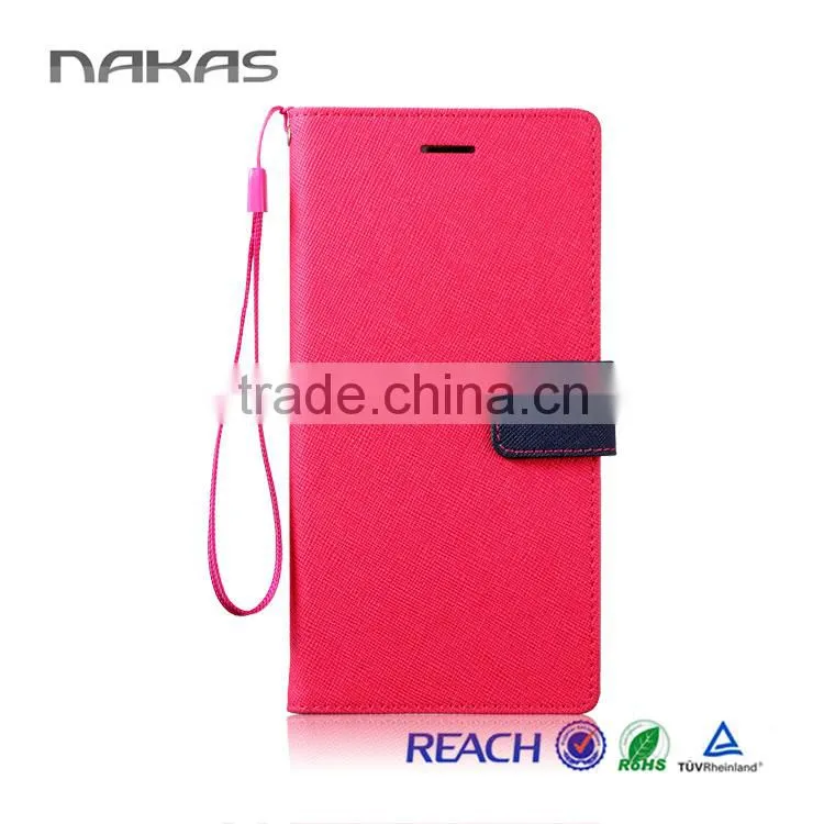 Various of colors transparent leather+ pc phone case for iphone 6