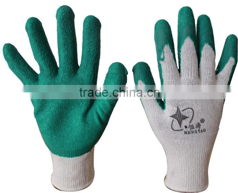 heavy duty crinkle latex gloves,Latex working glove